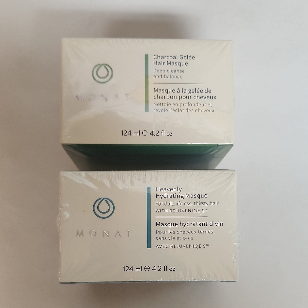 Monat Modern Nature Charcoal Gelée& Heavenly Hydrating Hair Masques. U Get Both!